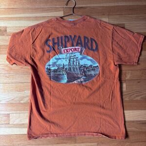 SHIPYARD BREWING CO - Portland, Maine EXPORT ALE Large T-Shirt Orange gildan